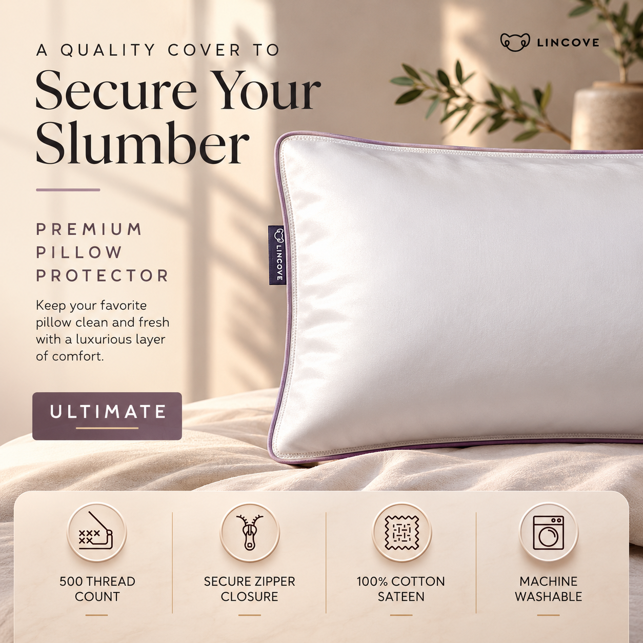 The Guardian™ 100% Cotton Pillow Protector